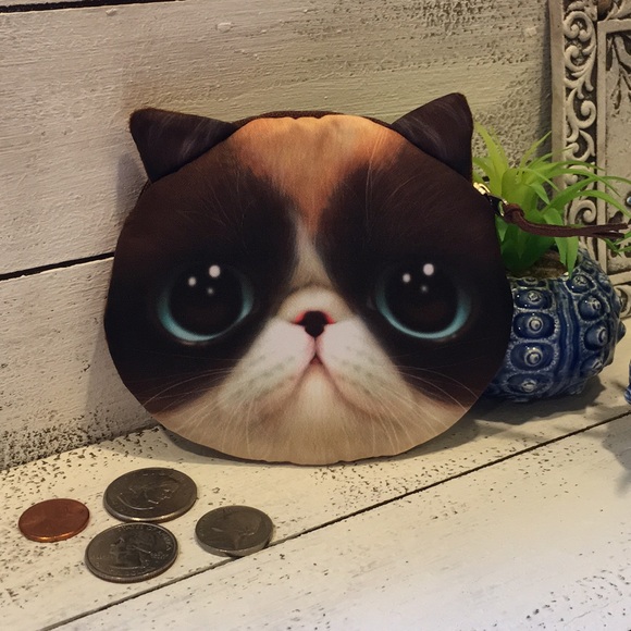 Handbags - Brown Cat Coin Purse